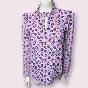 STOCKH LM Estrid Pink Navy Floral Blouse